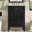 Meuble-lavabo de salle de bain avec lavabo, armoire en bois massif et panneau de fibres à densité moyenne, tiroir rabattable, tiroirs standard, tablette réglable, solution de rangement autoportante-1717002372