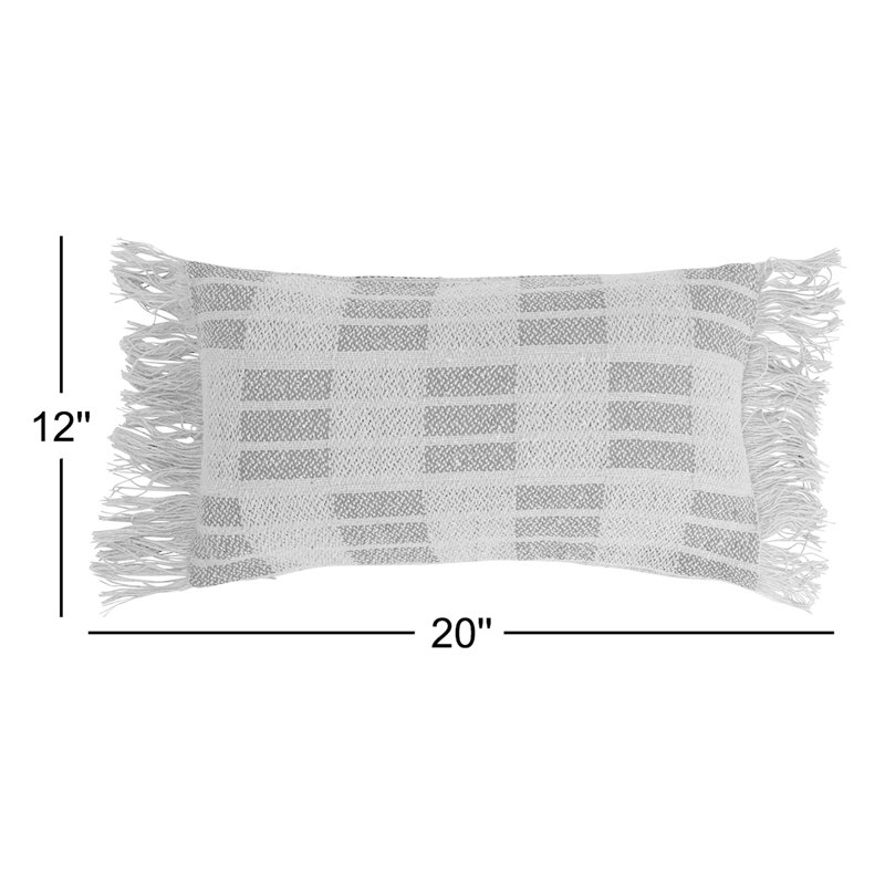 Esther Plaid Cotton Blend Throw Pillow