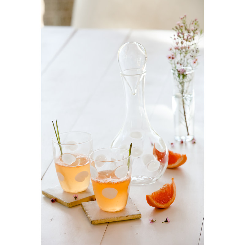 Handmade Drinking Glass, White