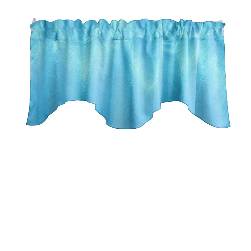Cantonnière festonnée l 58 po, Turquoise