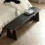Banc en bois massif noir-2081487264