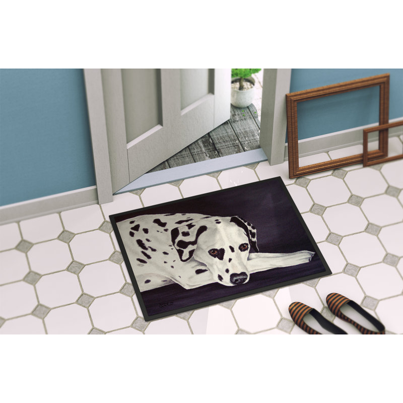 Paillasson d’extérieur anti-dérapant Dalmatien Watseka dal, Rectangle 2 pi x 3 pi