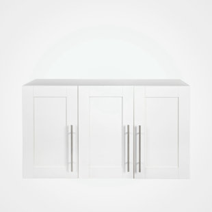 35.43'' W x 19.69'' H White Medium Density Fiberboard (MDF) Standard Wall Cabinet Ready-to-Assemble