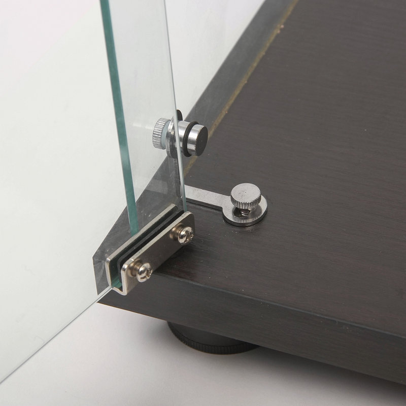 Vitrine à deux portes avec 5 tablettes, Noir