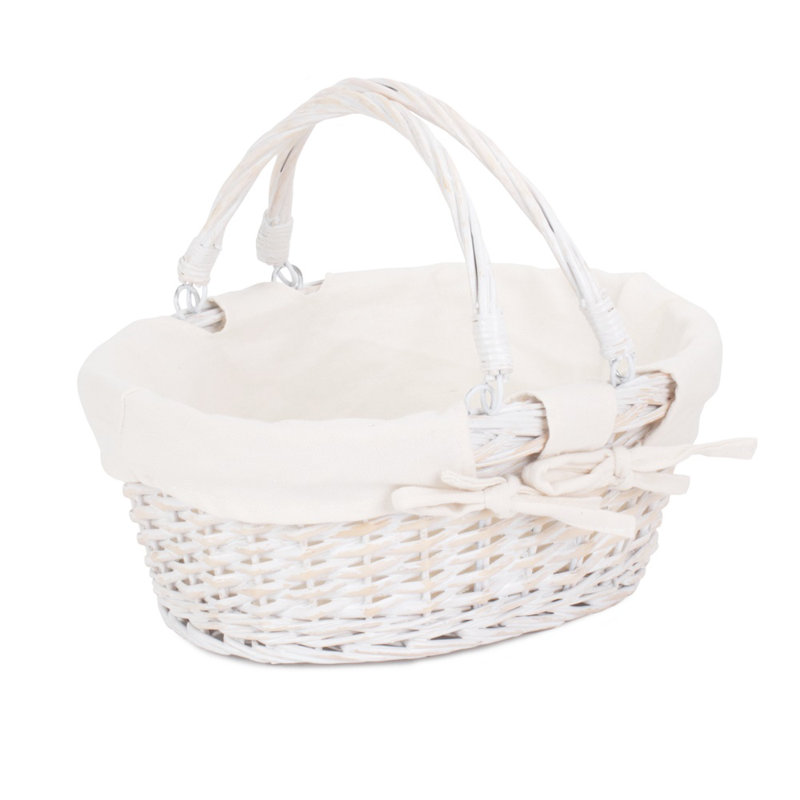 Brambly Cottage Wicker Decorative Basket, 18cm H x 45cm W x 39cm D