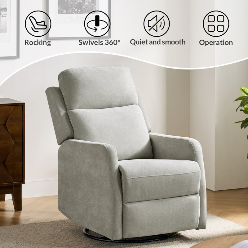Fauteuil inclinable et pivotant Pancu de 26,5 po Pancu, Gris