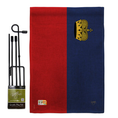 Double Sided 18.5'' H x 13'' W Burlap Flag Set