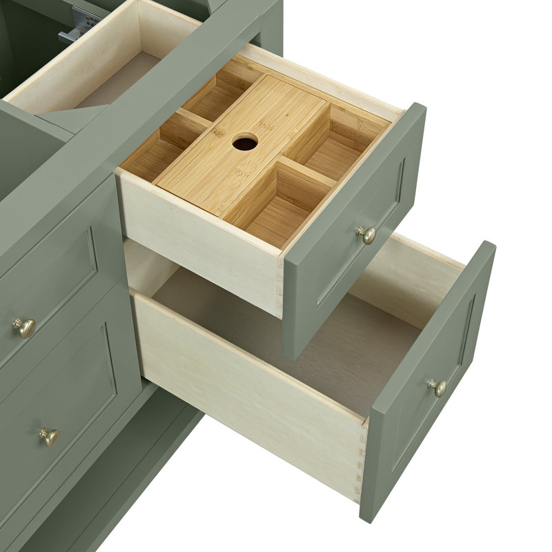 Meuble-lavabo simple 60 po Breckenridge, Céladon fumé