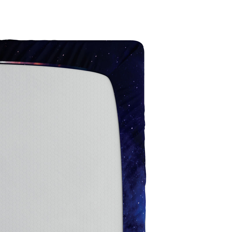 Outer Space Microfiber Fitted Sheet, Queen Fitted Sheet