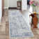 Oriental Machine Washable Rug Non-Slip Area Rug for Living Room Low-Pile Rug Indoor Floor Cover Floral Rug for Bedroom Dining Room Hallway Kitchen Office