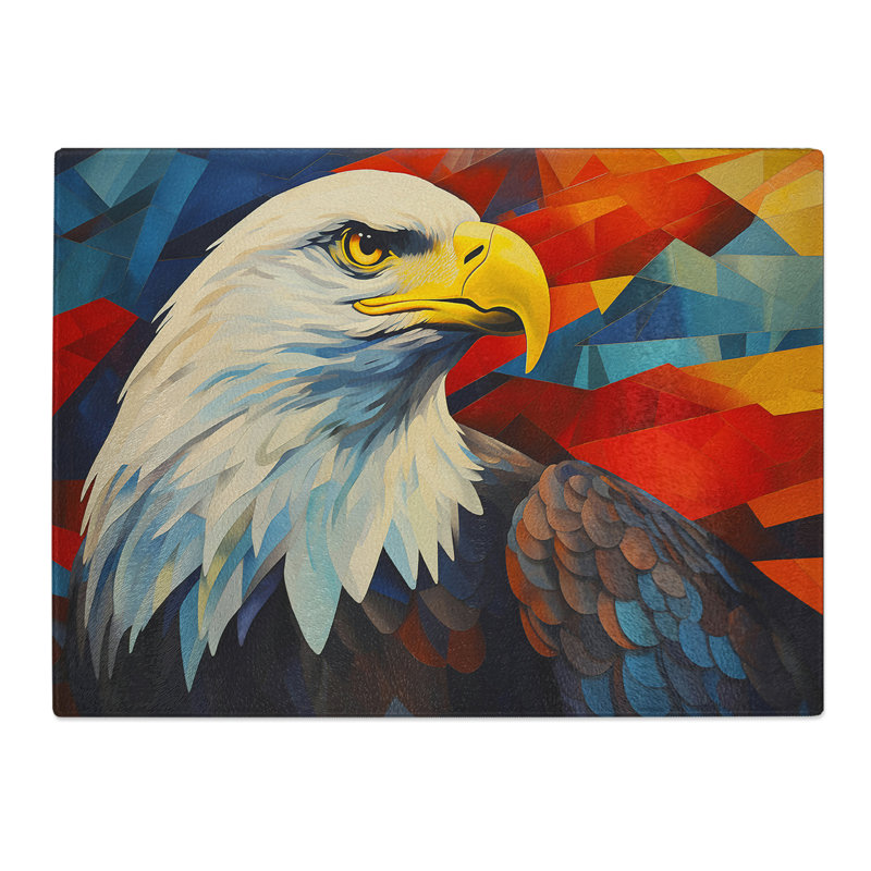 Eagle Art Deco  Glass Chopping Board