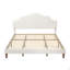 Lit plateforme tapissier très grand avec tête de lit ajustable, rembourrage en tissu de lin-26098129