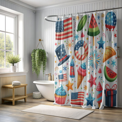 Rideau de douche standard 1 pièce Kenneisha