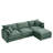 Modular Sectional Sofa, 102 Inch L Shaped Couch Set For Living Room, 3-Seater Comfy Cloud Couches With Movable Ottoman, DIY Combination, Chenille, Mint Green-1393562604-1393562603