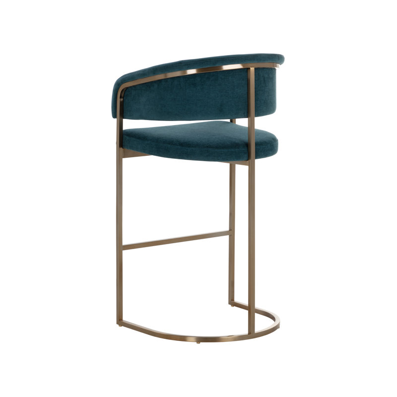 Upholstered Bar Stool with Metal Frame, Bar Stool (30" Seat Height)