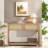 Console Table With 2 Rattan Drawers And Open Storage Shelf-731305551
