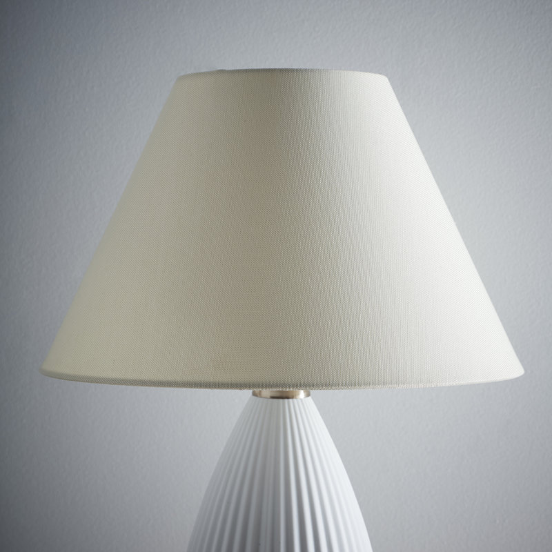 Cotton Cone Lamp Shade ( Uno ), 18cm H x 30cm W x 30cm D, Cream
