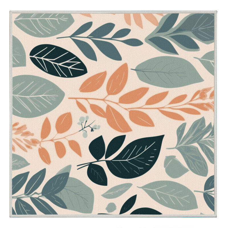 Garden Echoes Rug, Square 5'