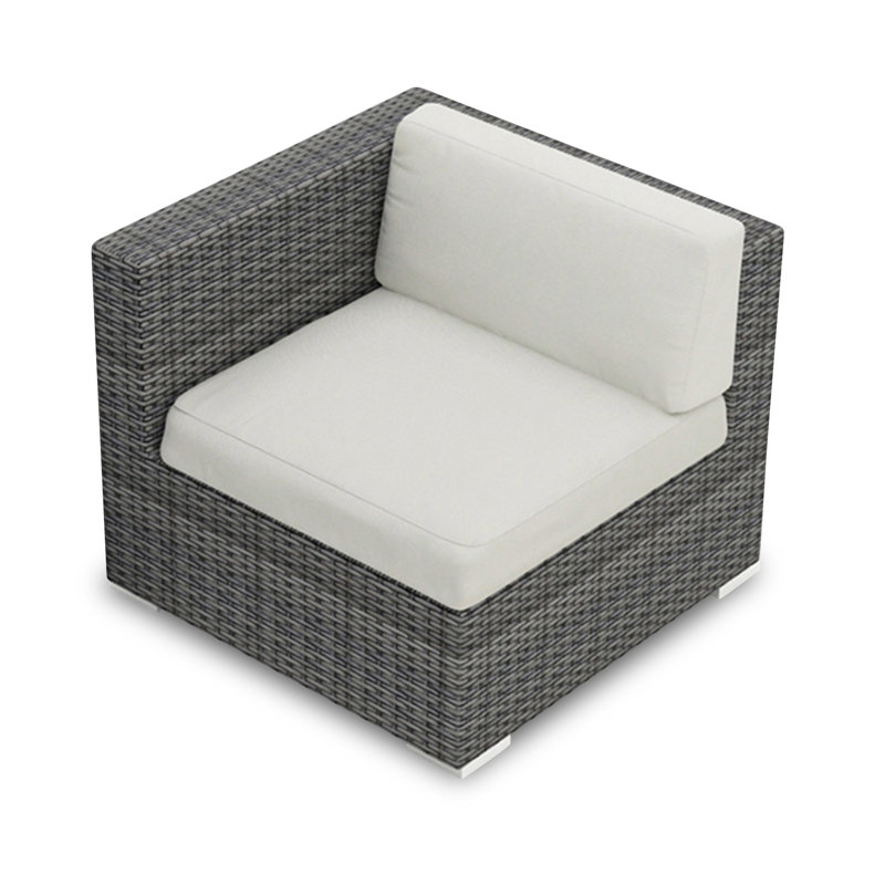 Chaise de patio avec coussin Suffern, Toile Sunbrella® naturel