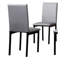Chaises de salle à manger grises de 4 personnes, structure en métal avec siège en similicuir - chaises de style transitionnel, mobilier élégant-885112967