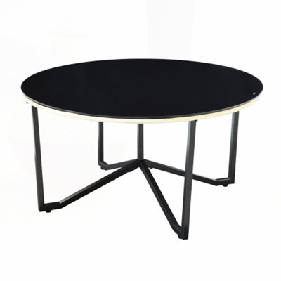 Ensemble de table basse ronde et tables de bout 3 pièces