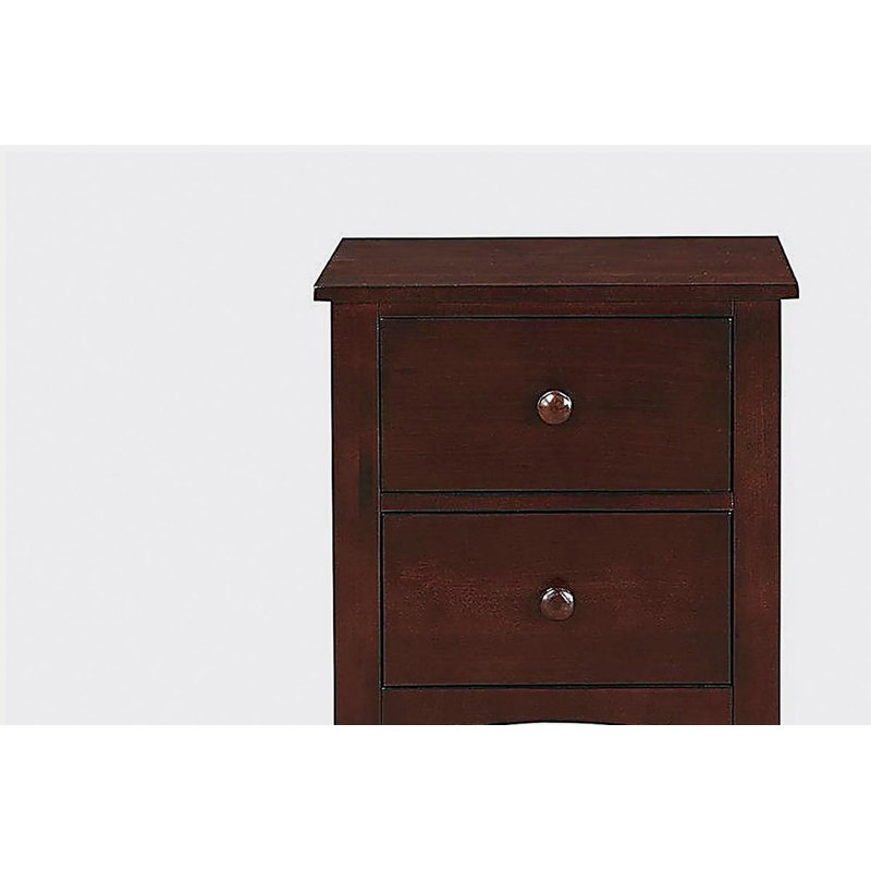 Table de chevet moderne 2 pièces, Mélange de bruns