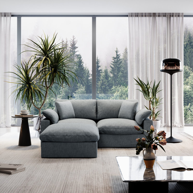 Cloud Couch Modular Sectional Sofa For Living Room, Oversized Comfy Down-Filled Cushion, Modern Upholstered Deep Seat Couches, Detachable Slipcover For Easy Cleaning