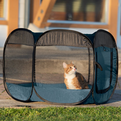 Panel Mesh Pet Playpen With Door