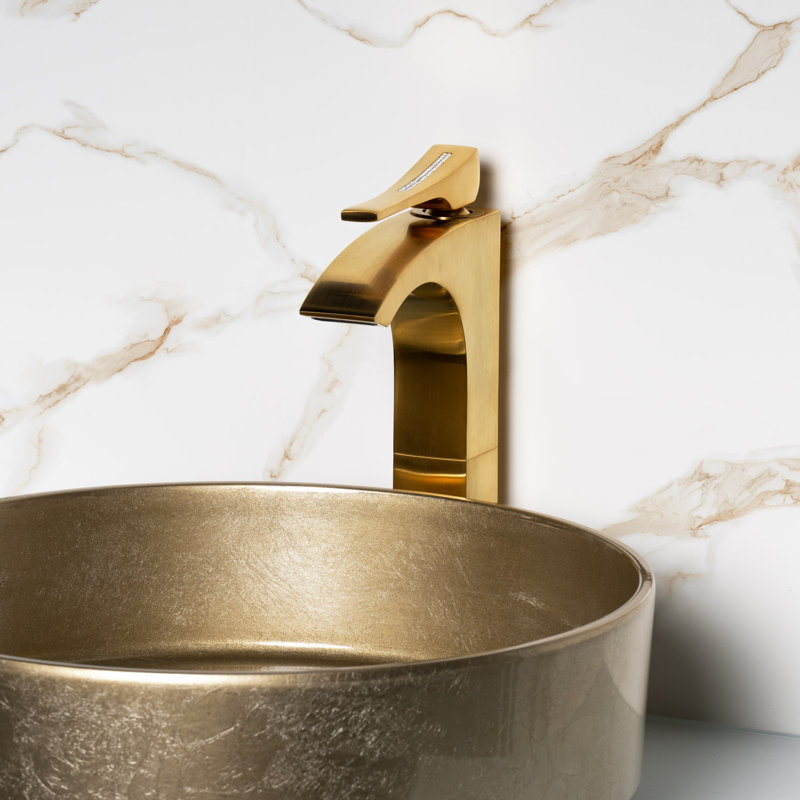 Skip Diamond Vessel Sink Bathroom Faucet, Polished Chrome
