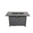 42" Smoked Glass Metal Rectangle Fire Pit (Black)-748384645-748384646