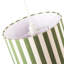 Garden Olive Green Linen Striped Shade With Fabric Inner By