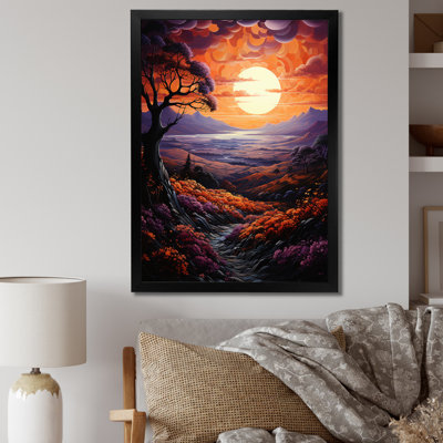 Lateaka " Sunset Tangerine Twilight Patchwork I "