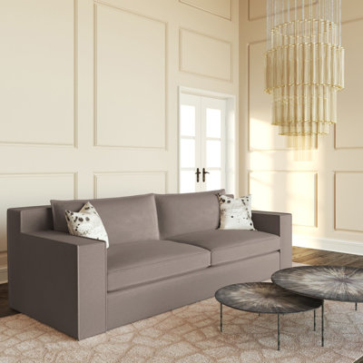 Mulberry Square Track-Arm Sofa with Flange Seam