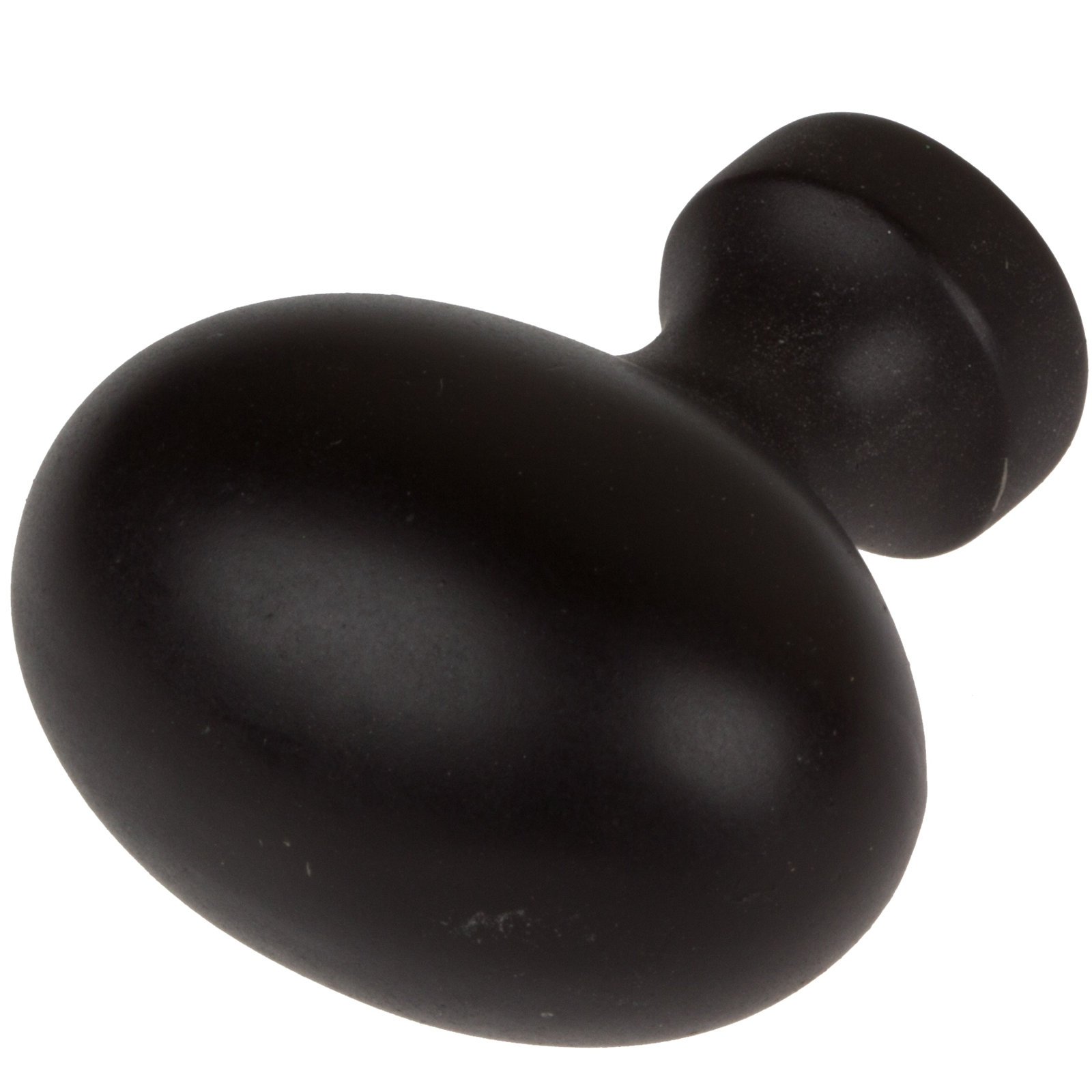 Classic Oval Cabinet Knob, Matte Black