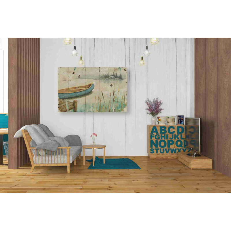 «Waterside V» par Daphne Brissonet, art mural sur toile, H 26 po x l 40 po x P 1,25 po, Toile tendue