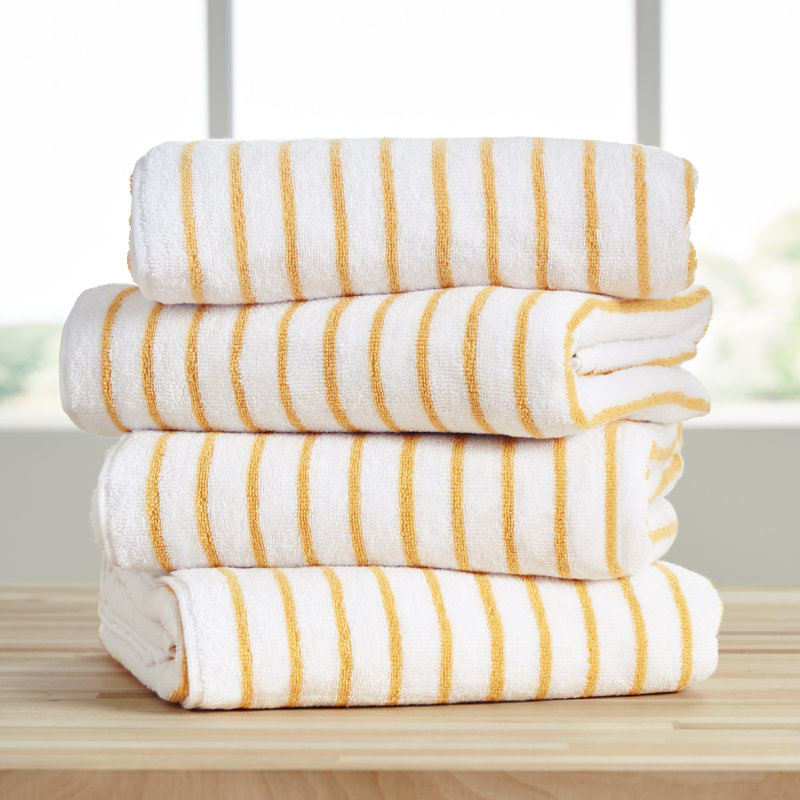 100% Cotton Cabana Beach Towel, Yellow