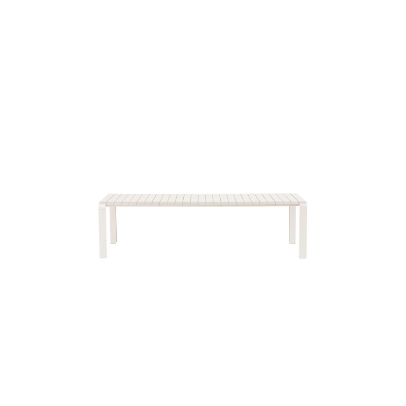 Vondel Aluminum Outdoor Bench, White