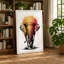 Elephant at Sunrise Modern - Wrapped Canvas-450743090-450743101