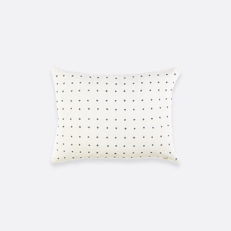 Lumbar Pillow Cover & Insert, 12" H x 16" W, Bone