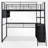 Metal Loft Bed With Built-In Desk-1303447976
