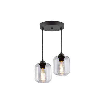 Cluster-Pendelleuchten-Set 2-flammig Sadler