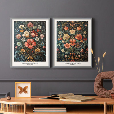 WM MORRIS Series IX-Premium Framed Print -Ready to Hang - No Nails Required - No Nails Required
