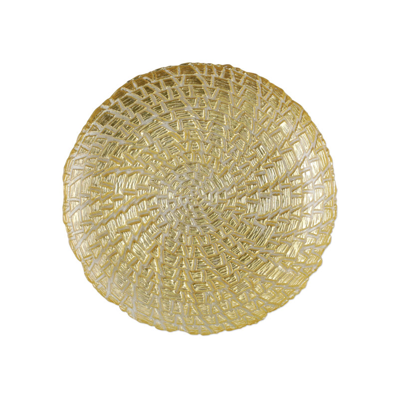 Assiette à salade crocodile dorée Rufolo