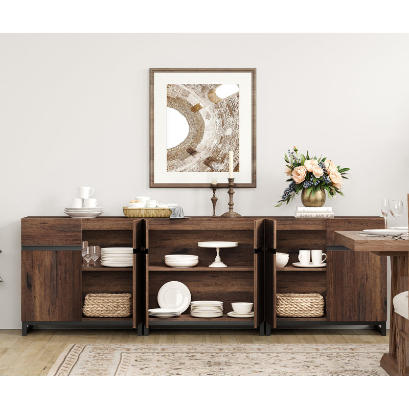 Armoire d'appoint en acier Aadam Cottondale, Brun