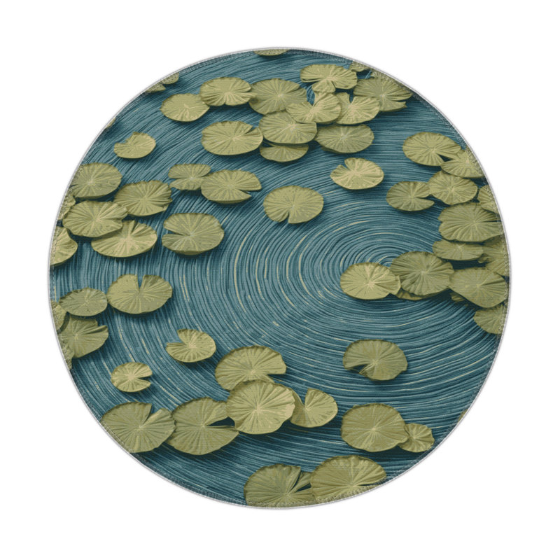 Tapis d'intérieur et d'extérieur brun Nature, Rond 5 pi