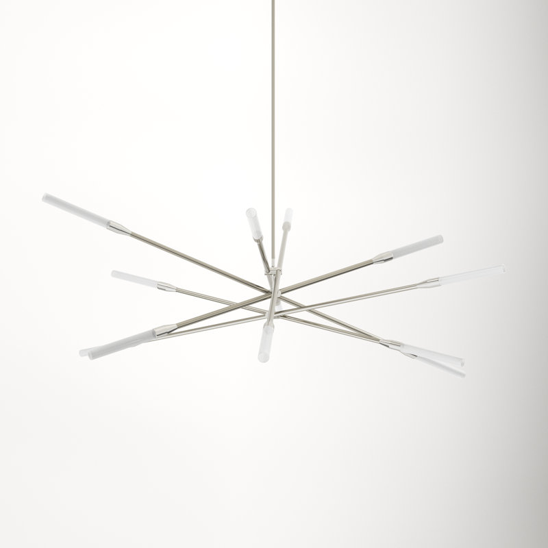 Emory 12-Light Chandelier, Black Aged Brass, 57"H x 55"W x 55"D
