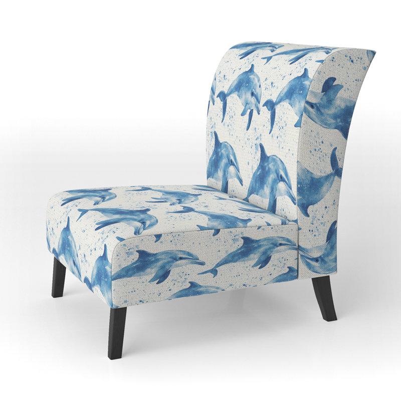 Fauteuil de chambre Kids Ocean Animals - Fauteuil de chambre bleu Drift, Pantoufle sans accoudoirs
