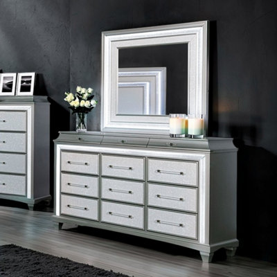 Commode à 12 tiroirs avec miroir à DEL Allison Allison