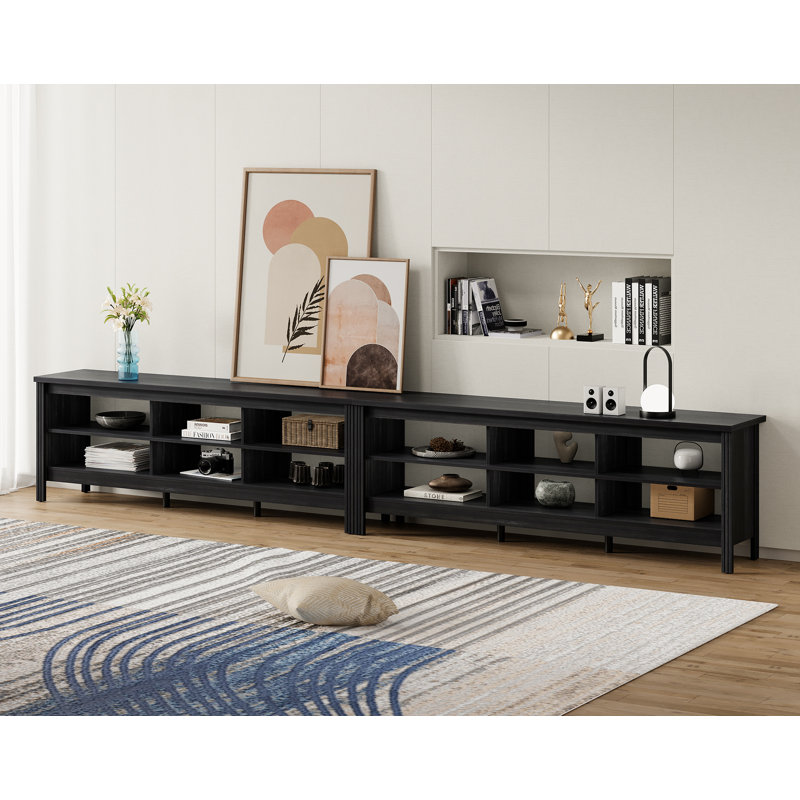 Crédence de rangement l 140 po Ashae, Noir, noir, noir, noir