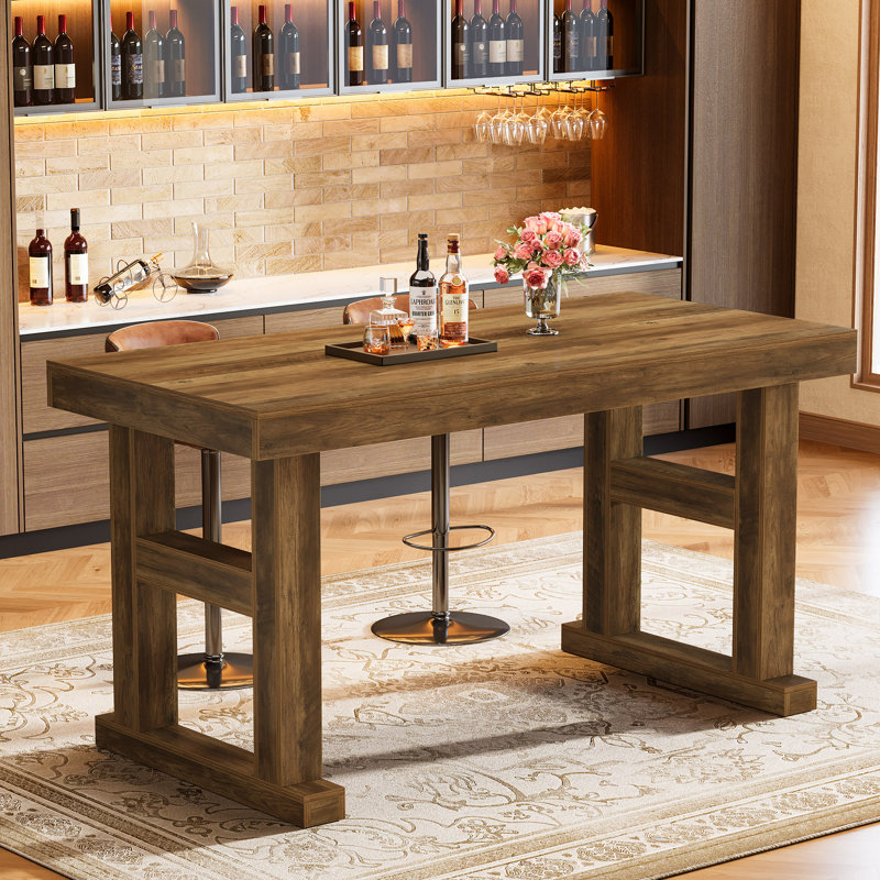 63" Counter Height Bar Table for Home Bar